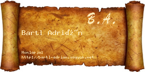 Bartl Adrián névjegykártya