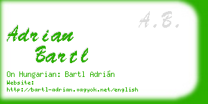 adrian bartl business card